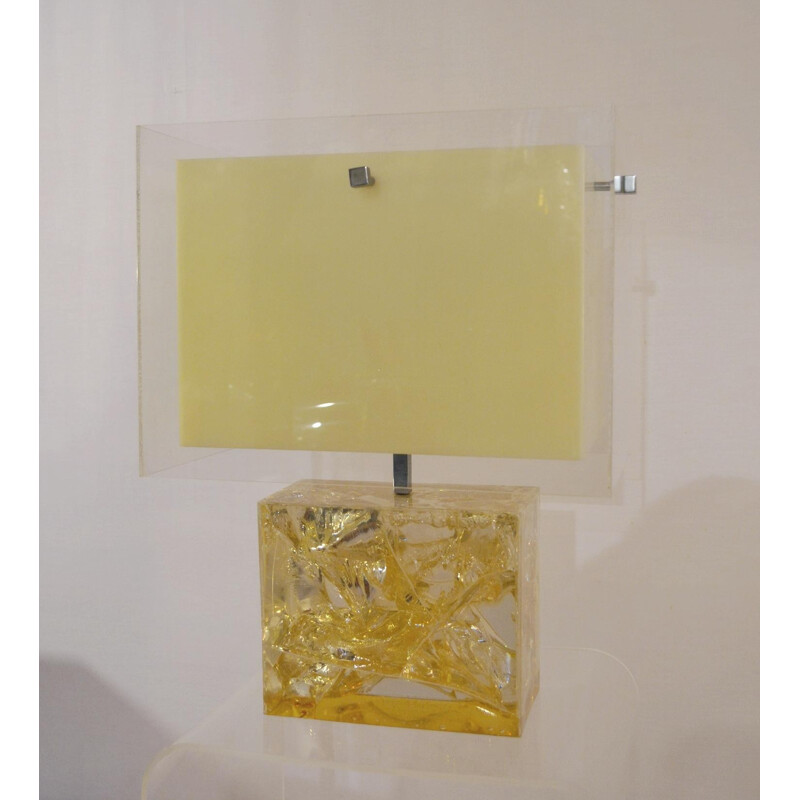 Lampe de table en résine fractale de Pierre Giraudon - 1970