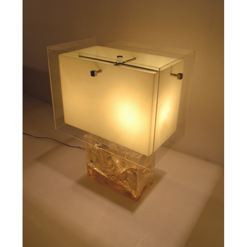 Lampe de table en résine fractale de Pierre Giraudon - 1970
