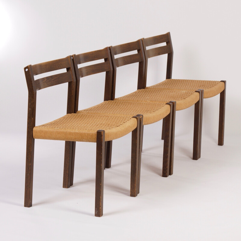 Set of 4 Danish 401 Dining Chairs by Jorgen Henrik Møller for J.L. Møller - 1974