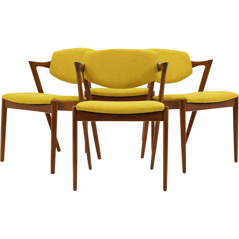 Lot de 4 Chaises à repas de Kai Kristiansen Modèle 42 - 1960