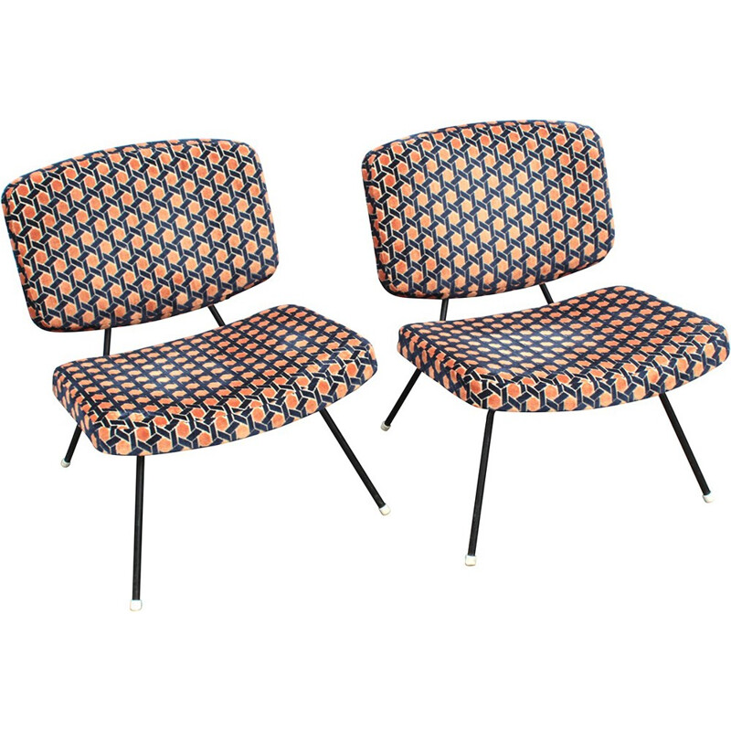 Pair of CM190 low chairs by Pierre Paulin for Thonet - 1960s