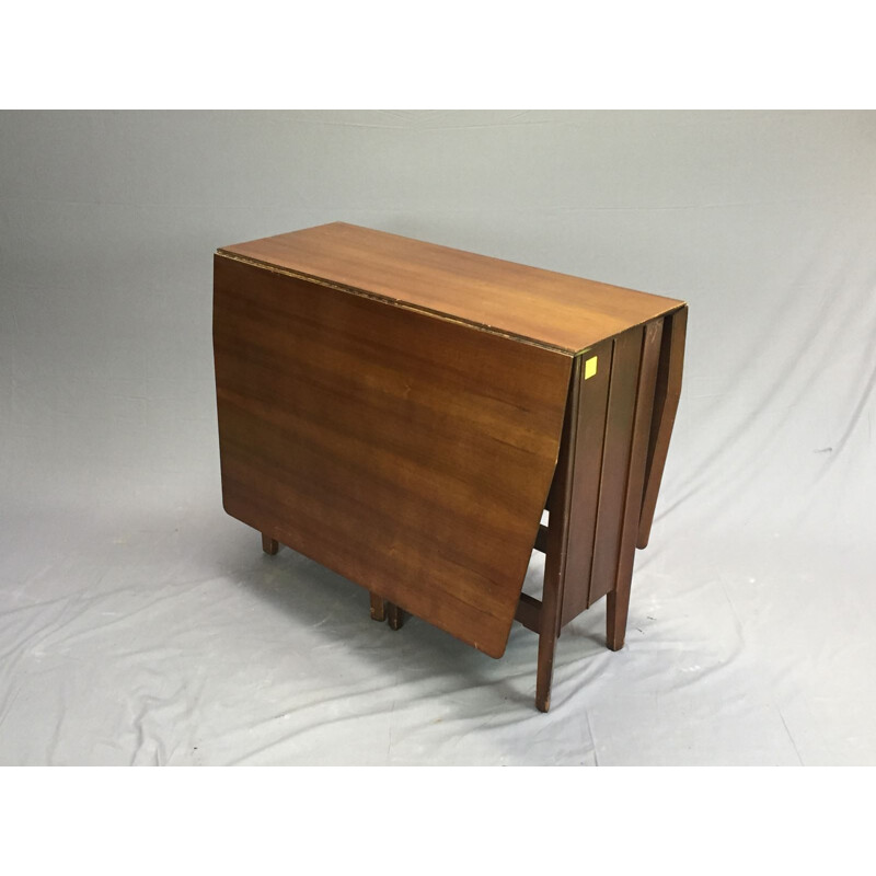 Gateleg walnut table - 1970s