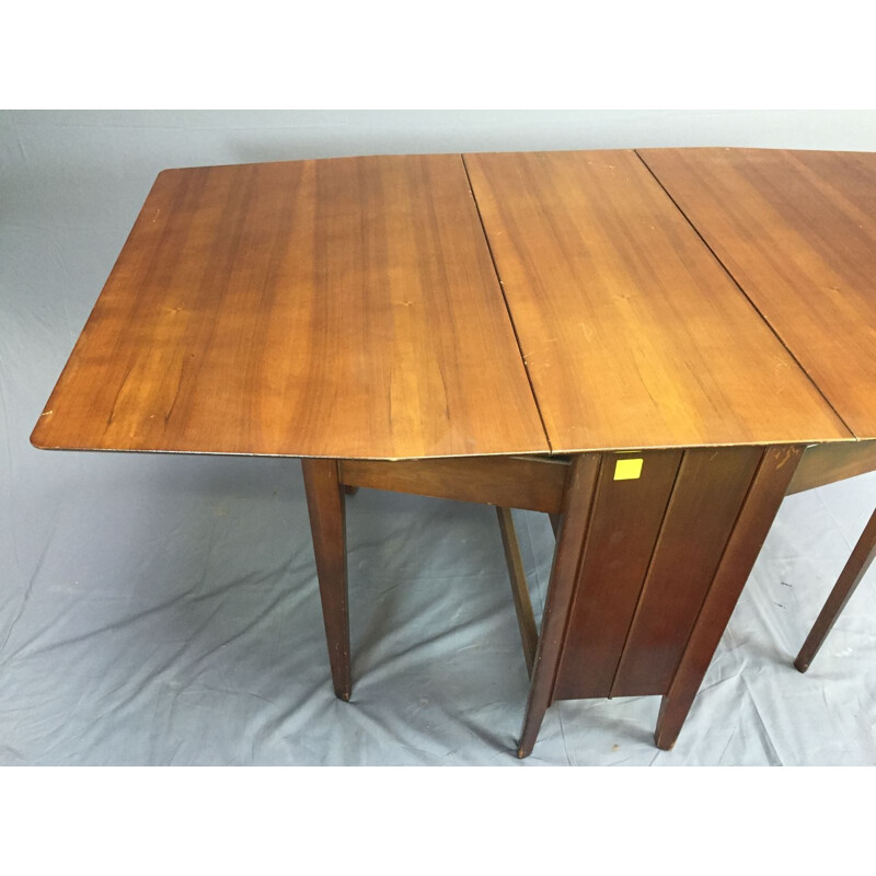 Gateleg walnut table - 1970s