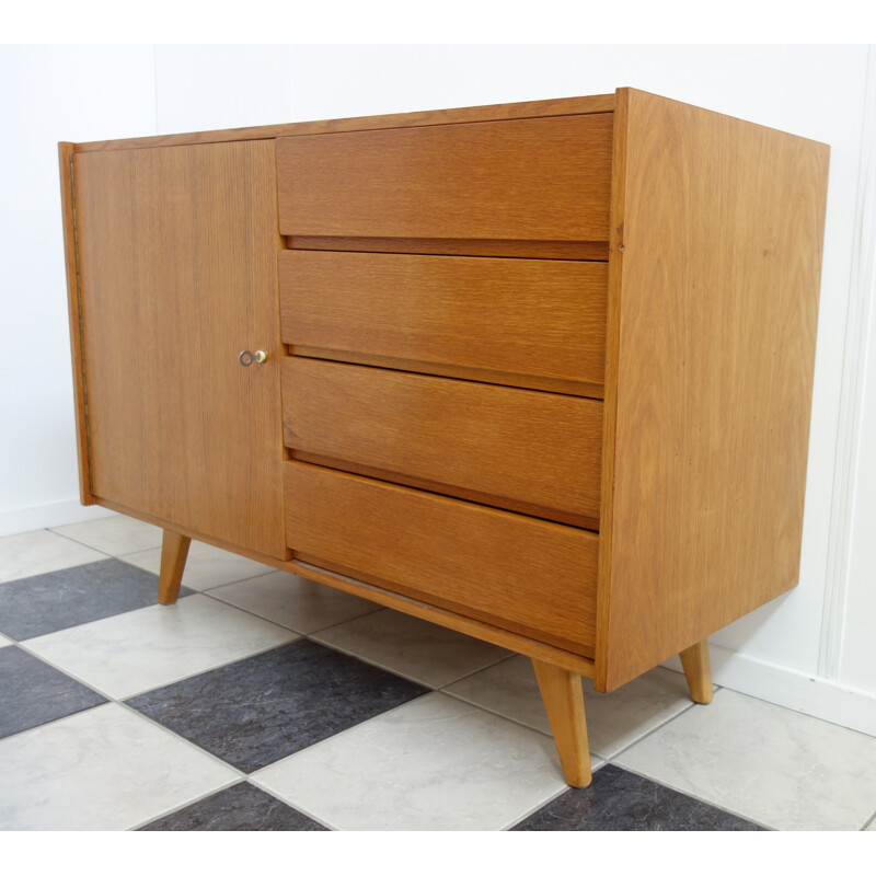 U458 cabinet with 4 Drawers all wood by Jiri Jiroutek - 1960s