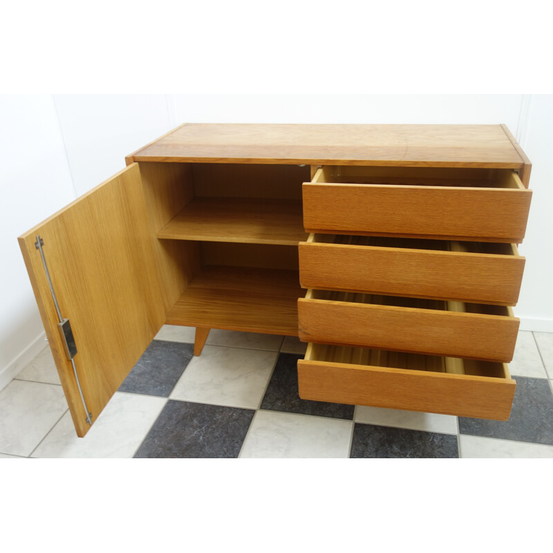 U458 cabinet with 4 Drawers all wood by Jiri Jiroutek - 1960s