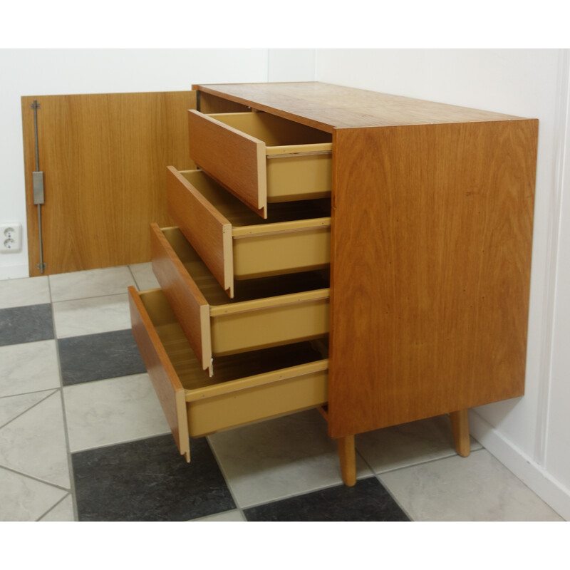 U458 cabinet with 4 Drawers all wood by Jiri Jiroutek - 1960s