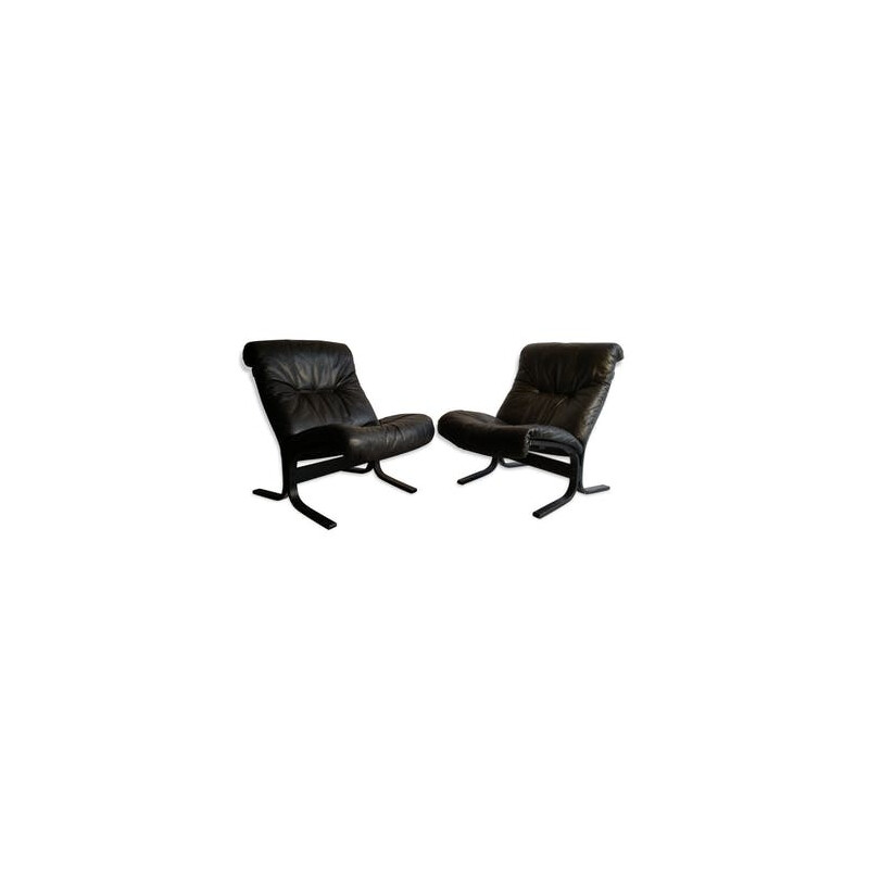 Pair of siesta armchairs by Ingmar Relling - 1960s