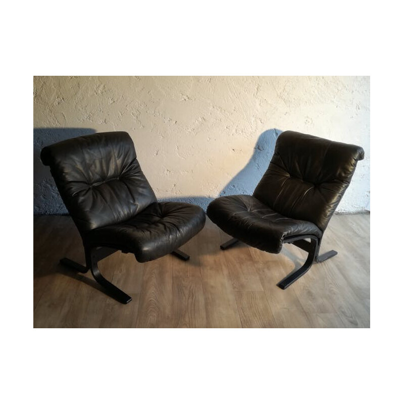 Pair of siesta armchairs by Ingmar Relling - 1960s
