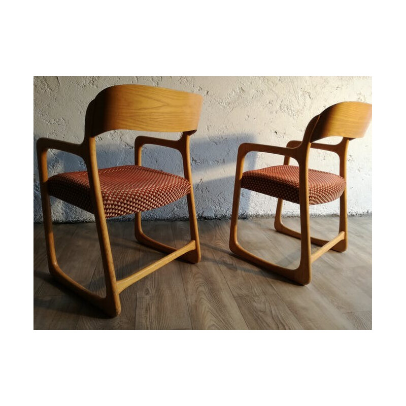 Pair of Baumann sled chairs - 1960s