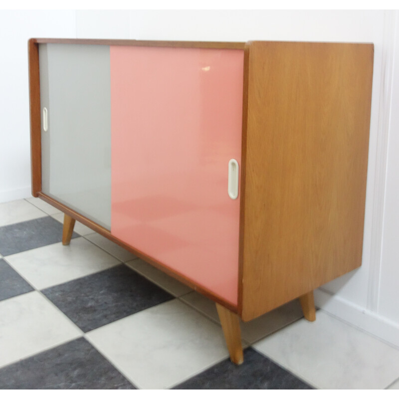 Jiri Jiroutek Pink U452 sliding door sideboard - 1960s