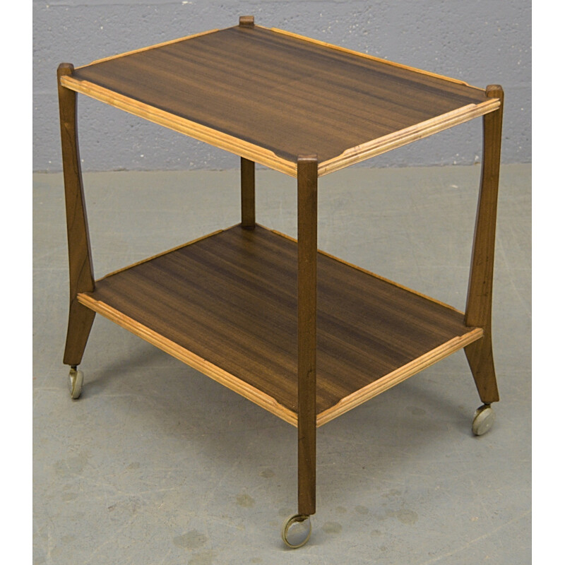 Vintage Australian Walnut DrinksTea Trolley by Morris of Glasgow - 1960s