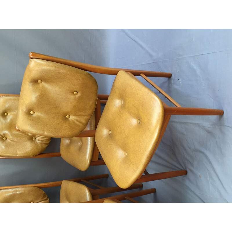 Set of 4 vintage scandinavian chairs - 1970s