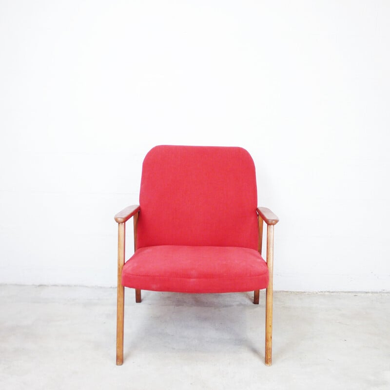Vintage-Sessel skandinavisch rot - 1960