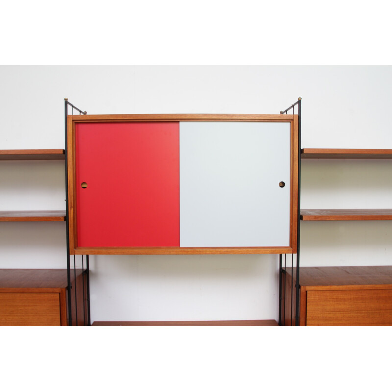 Vintage German wall unit in teak - 1960s 