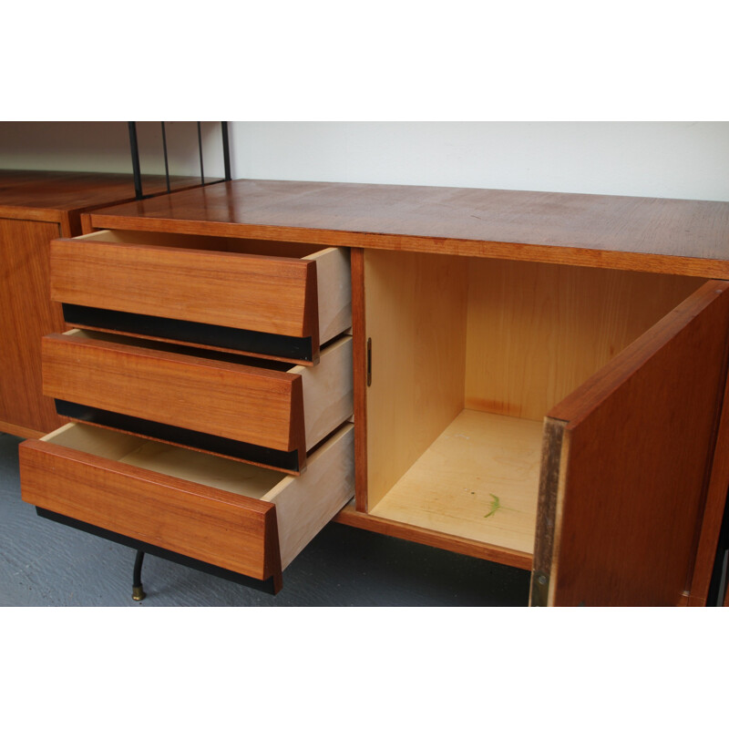 Vintage German wall unit in teak - 1960s 