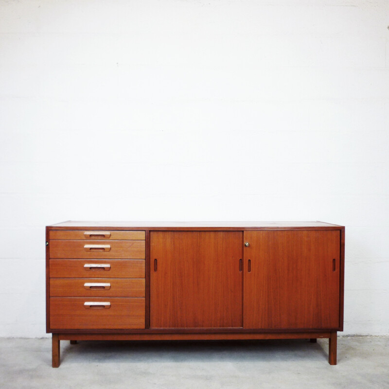 Enfilade scandinave vintage en teck - 1960