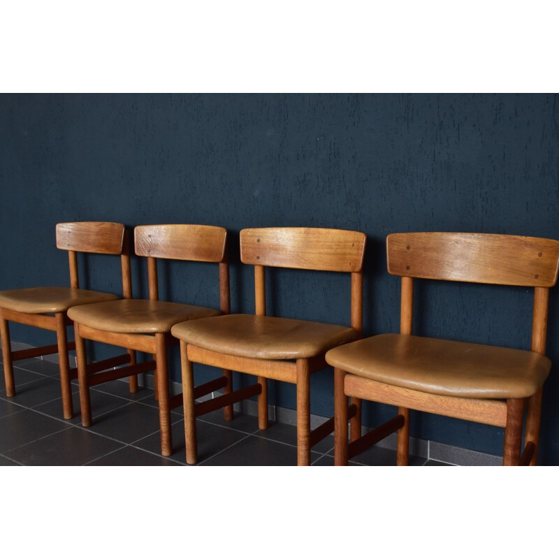 Suite de 4 chaises 3236 de Børge Mogensen pour Fredericia Furniture - 1960 