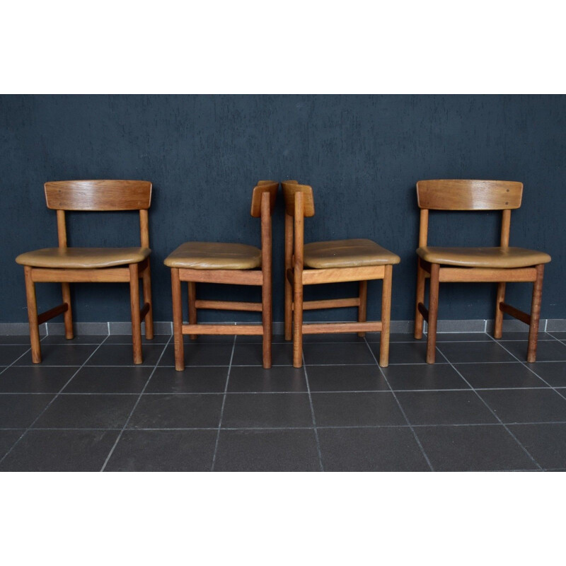 Set of 4 3236 by Børge Mogensen for Fredericia Furniture - 1960s 