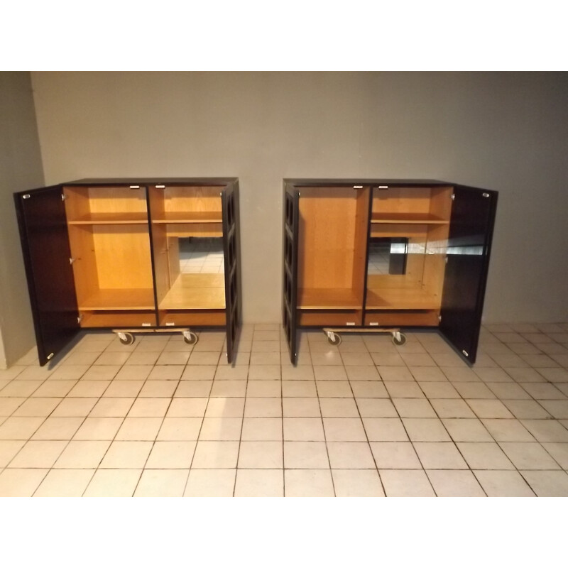 Pair of brutalist cabinets by De Coene - 1970s
