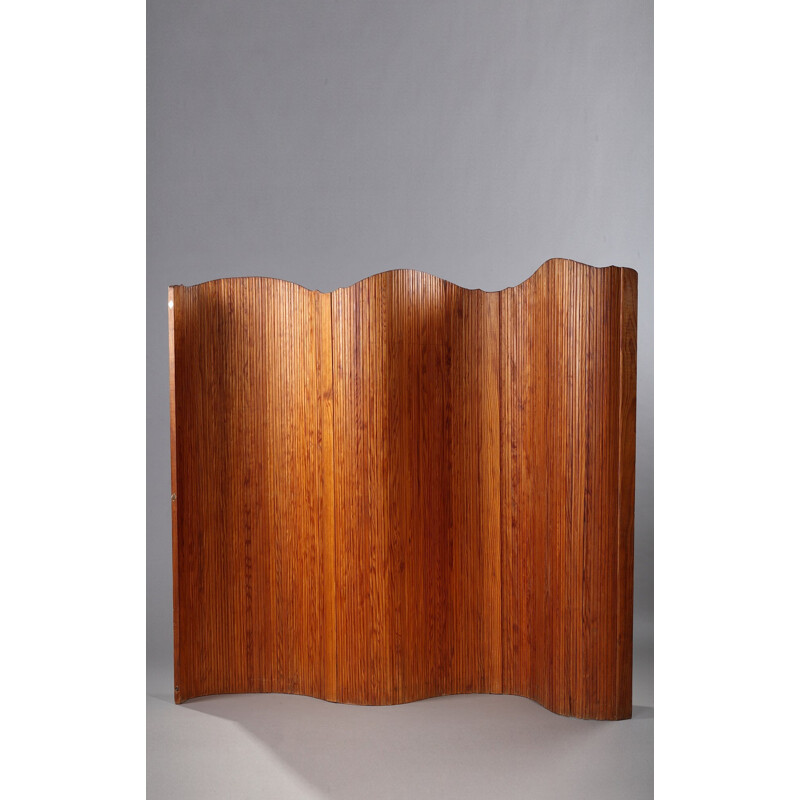 Baumann curved wooden screen - 1950s