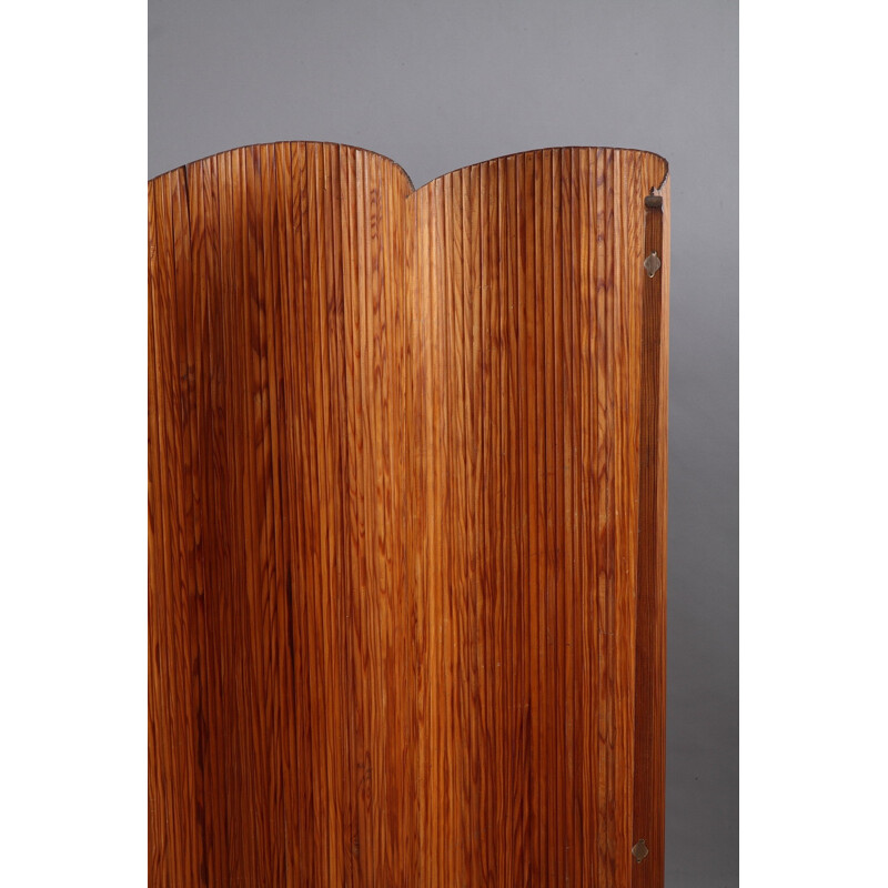 Baumann curved wooden screen - 1950s