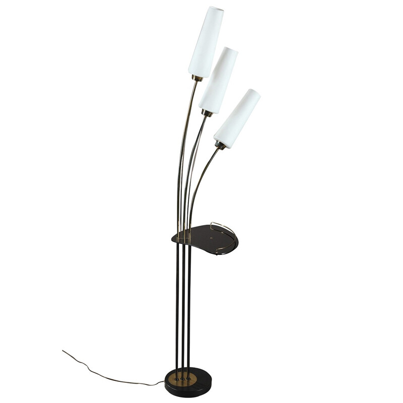 Vintage floor lamp with 3 arms of light - 1950s