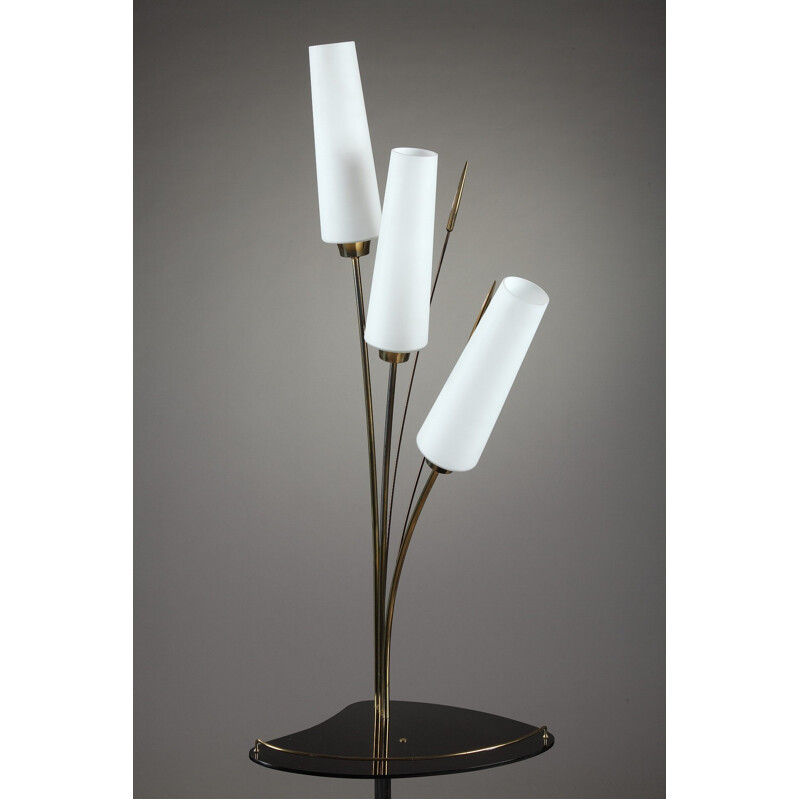 Lampadaire vintage à 3 bras de lumière - 1950