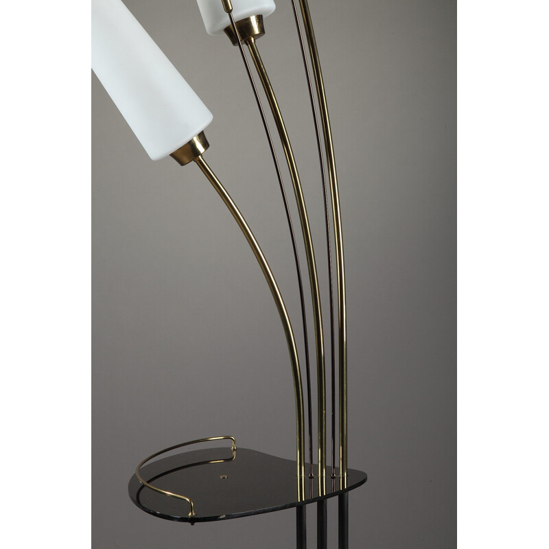 Vintage floor lamp with 3 arms of light - 1950s