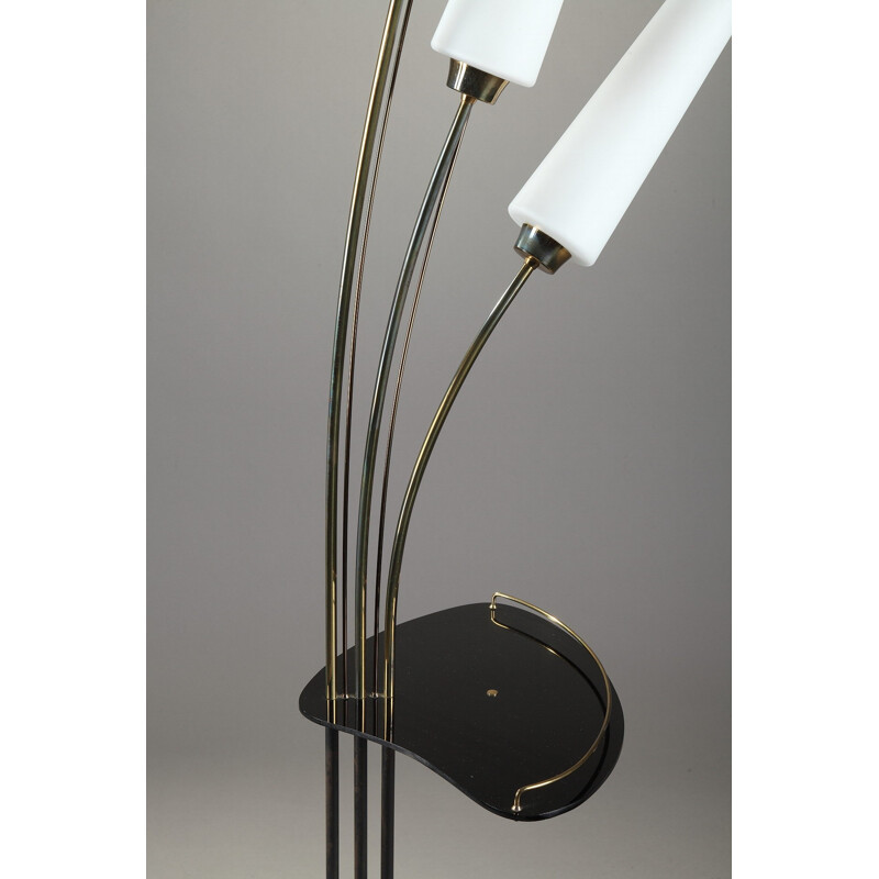 Vintage floor lamp with 3 arms of light - 1950s