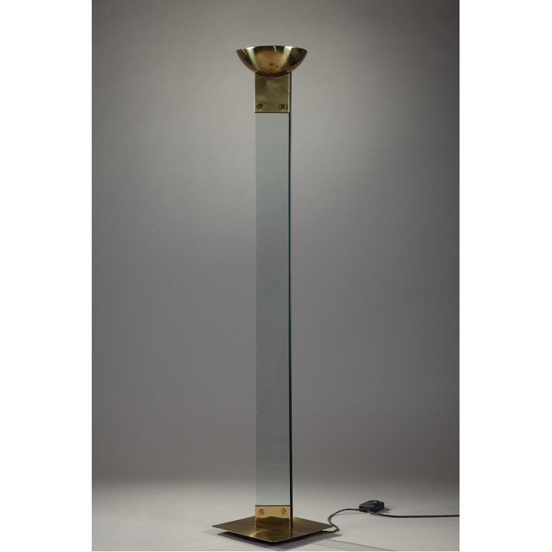 Lampadaire vintage "Laser uplighter" par Max Baguara pour Lamperti - 1960