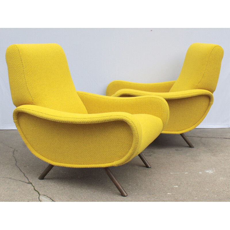 Pair of vintage "Lady" armchairs by Marco Zanuso - 1950s