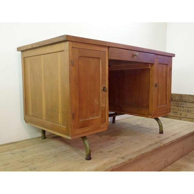 Vintage desk in wood - 1950s