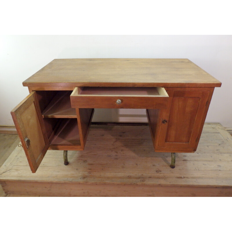 Vintage desk in wood - 1950s