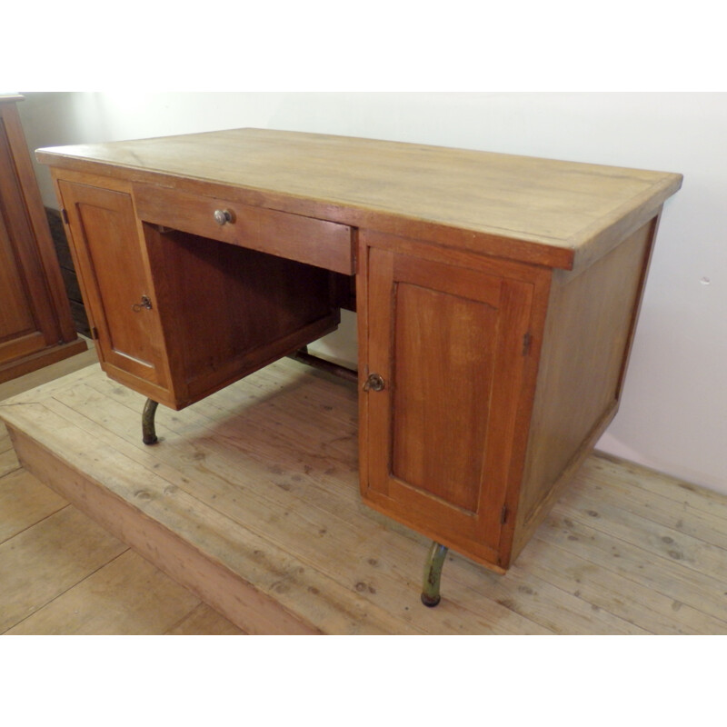 Vintage desk in wood - 1950s