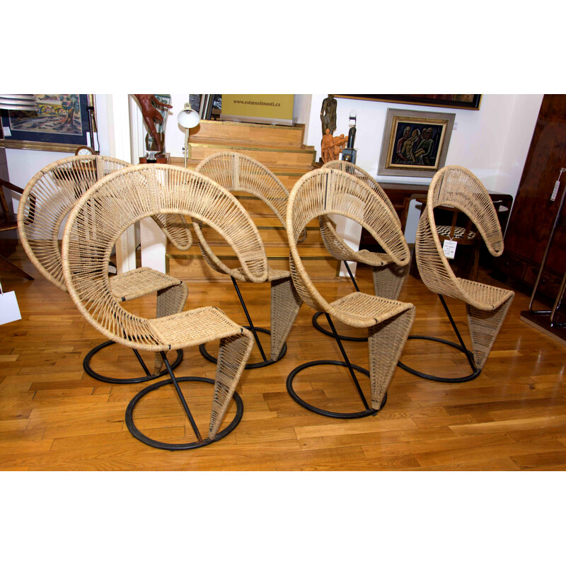 Set of 6 Chairs by Tom Dixon - 1980s