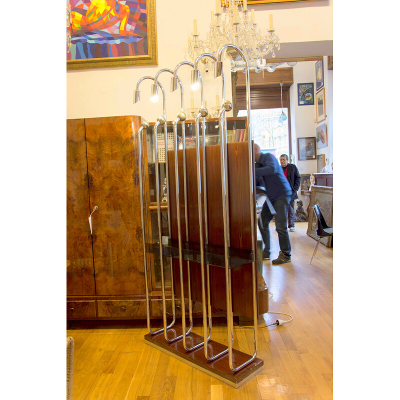 Vintage chrome-plated coat rack, Italy 1970