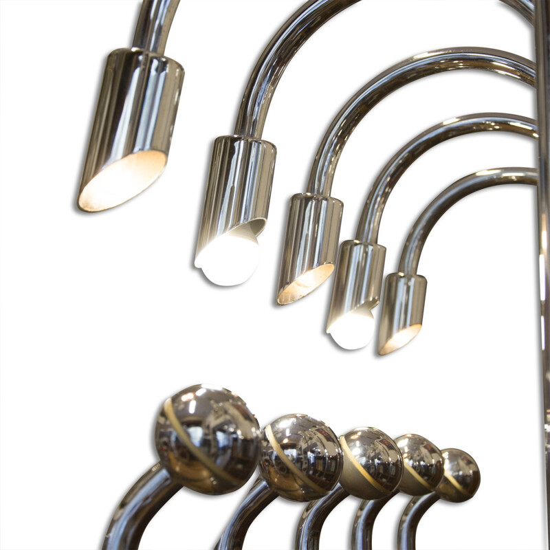 Vintage chrome-plated coat rack, Italy 1970