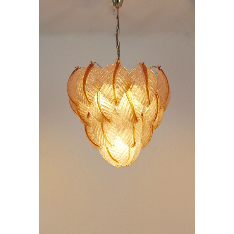 Vintage Murano glass chandelier for A.V. Mazzega, 1970