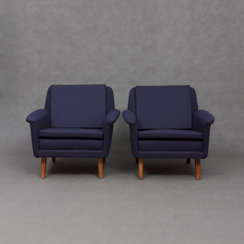 Pair of easy chairs by Folke Ohlsson for Fritz Hansen - 1960s