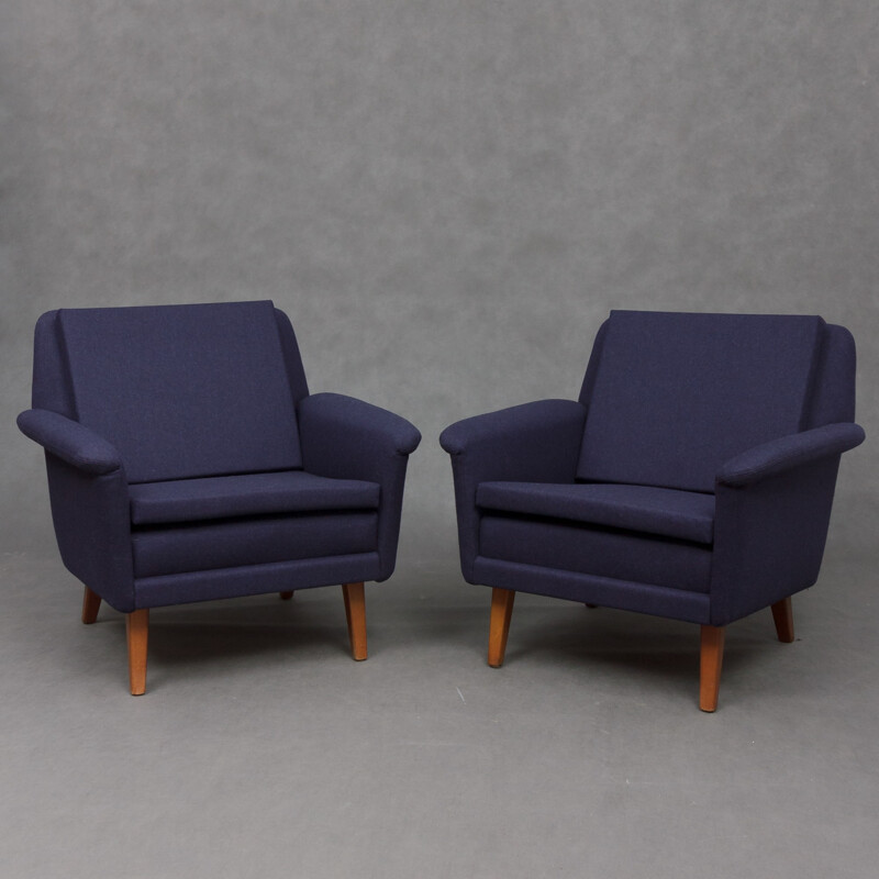 Pair of easy chairs by Folke Ohlsson for Fritz Hansen - 1960s