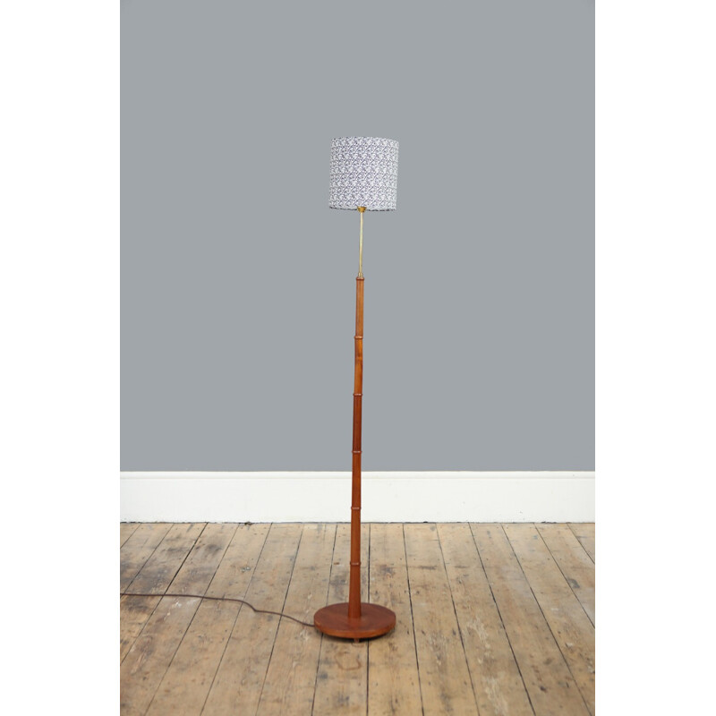 Vintage Danish Teak Floor Lamp - 1960s