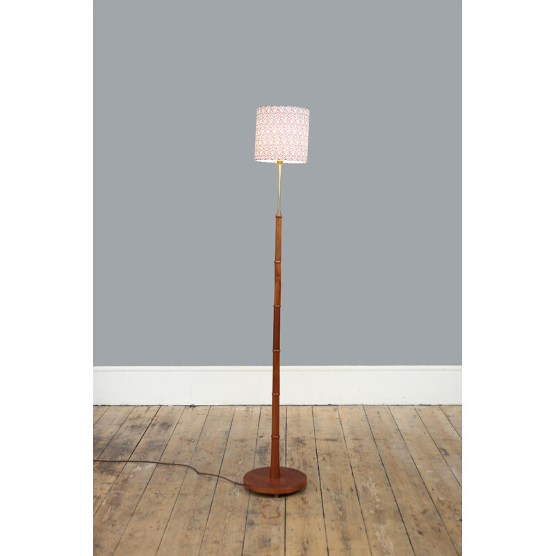 Vintage Danish Teak Floor Lamp - 1960s