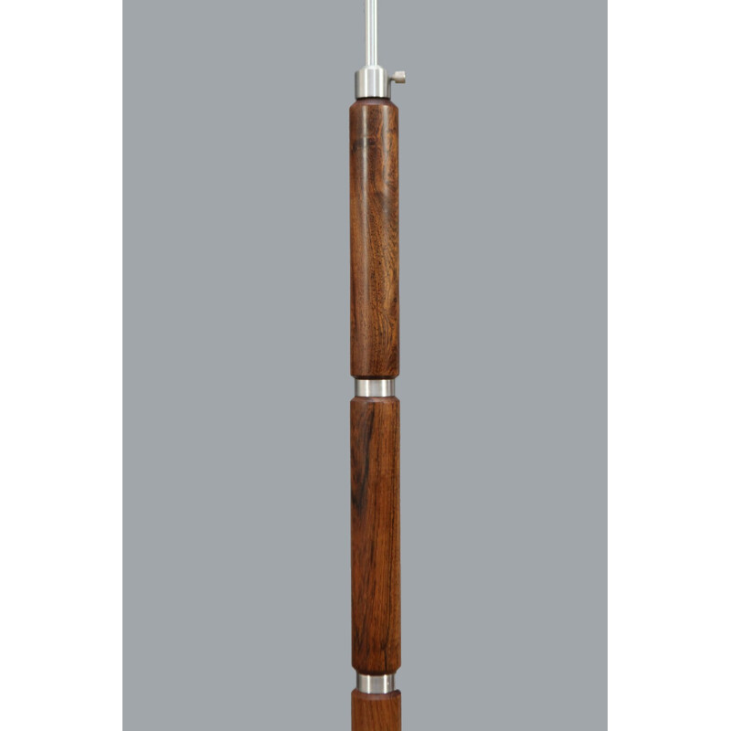 Vintage Rosewood and Chrome Floor Lamp - 1960s