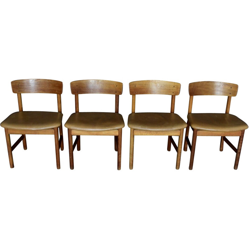 Set of 4 3236 by Børge Mogensen for Fredericia Furniture - 1960s 