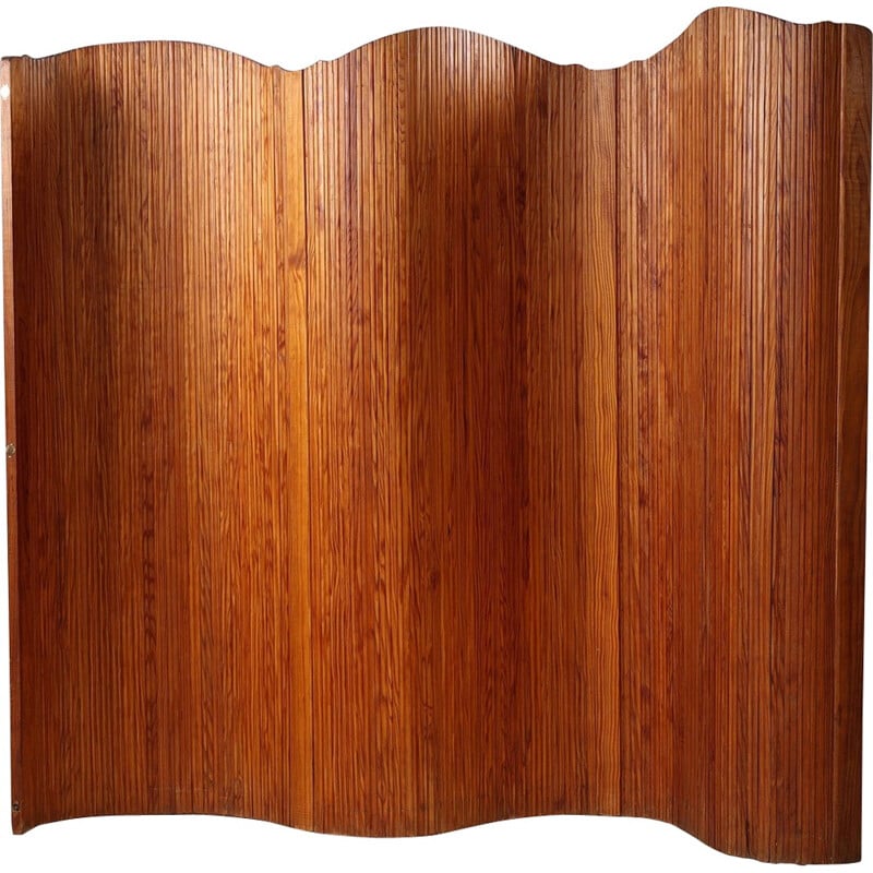 Baumann curved wooden screen - 1950s