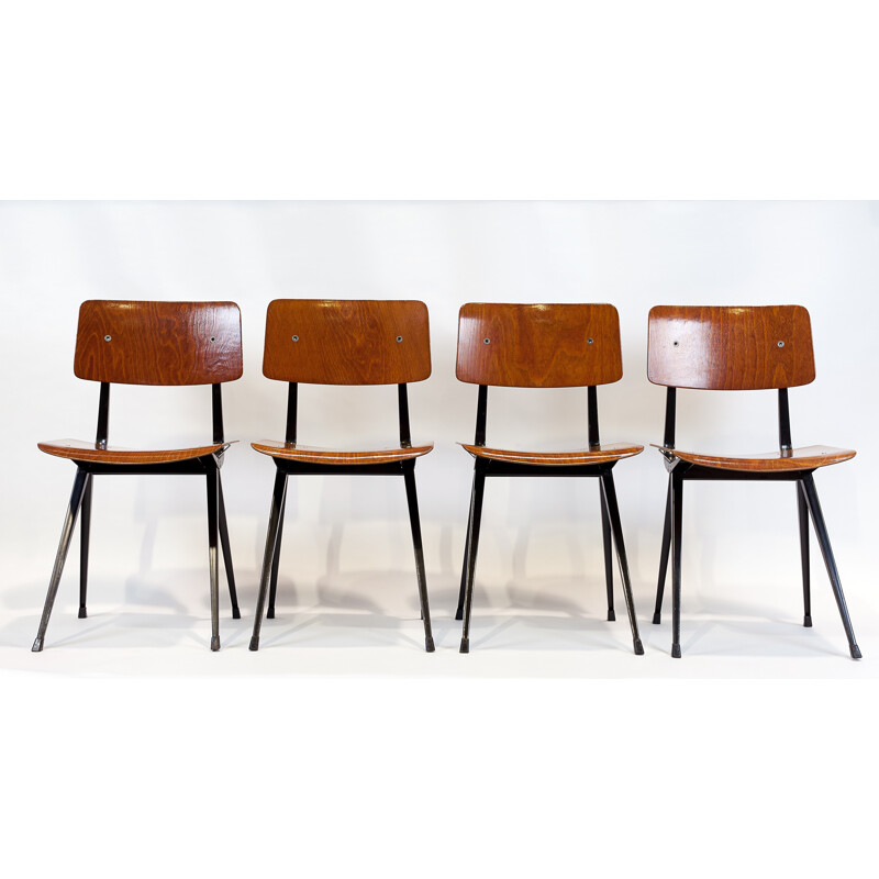 Set of 4 chairs model result by Friso Kramer - 1960s