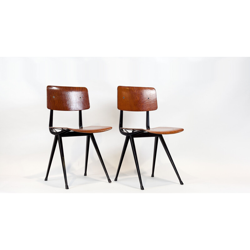 Set of 4 chairs model result by Friso Kramer - 1960s