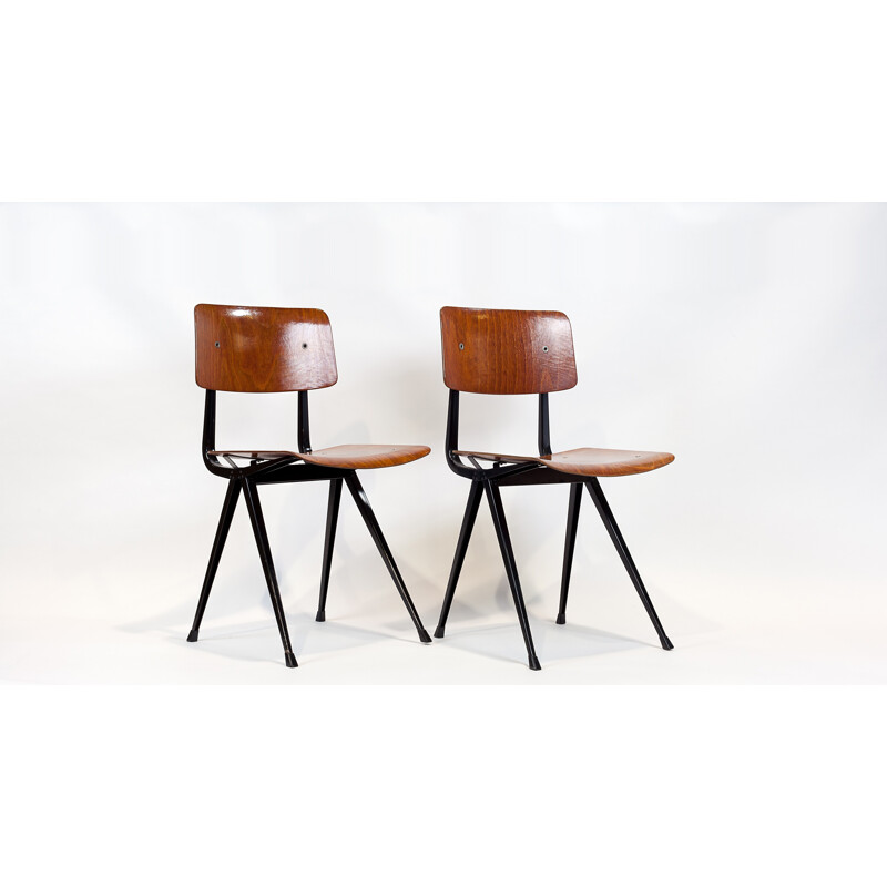 Set of 4 chairs model result by Friso Kramer - 1960s