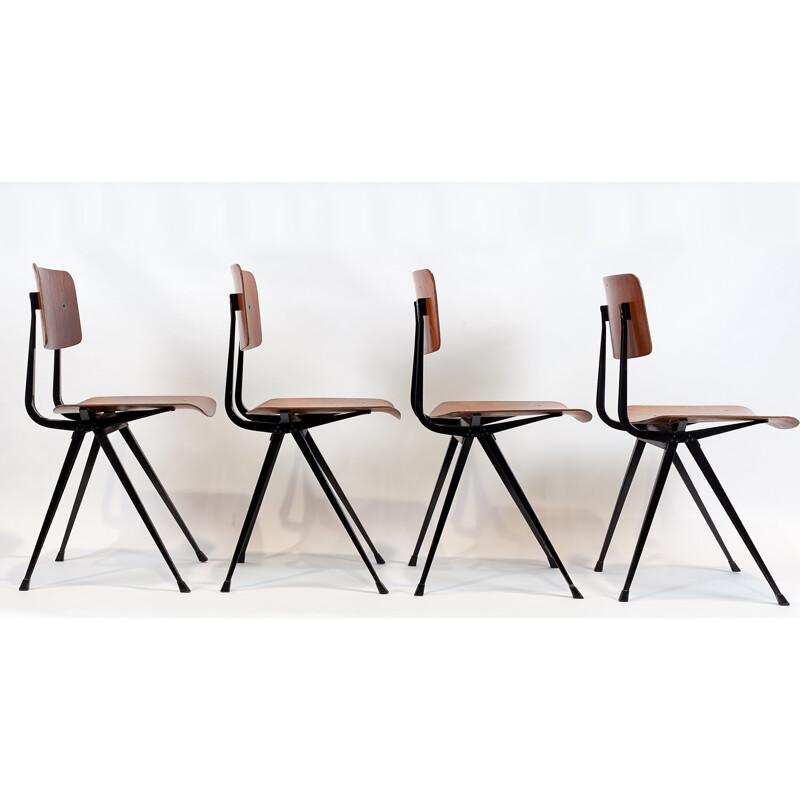 Set of 4 chairs model result by Friso Kramer - 1960s