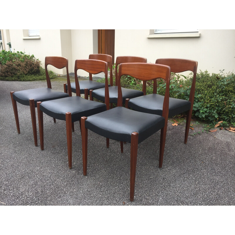 Suite de 6 Chaises vintage de Niels o Moller - 1960